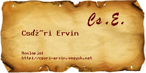 Csóri Ervin névjegykártya